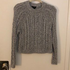 h&m grey knitted sweater
